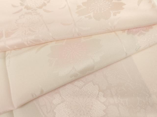 平和屋着物●小振袖用長襦袢 袷 桜地紋 暈し染め やまと誂製 正絹 逸品 AABL0232cs