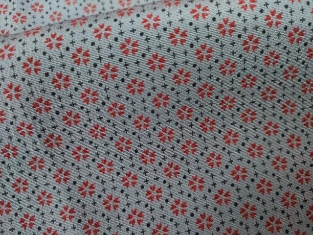 平和屋着物●江戸小紋 花菱文 正絹 逸品 AABL0234cs