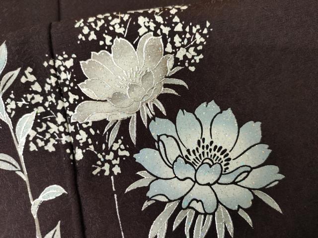 平和屋着物●訪問着 枝花文 暈し染め 銀彩 やまと誂製 正絹 逸品 AABL0239cs
