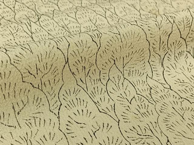 平和屋着物▽お召 訪問着 単衣 樹林文 正絹 逸品 AABL0242jh