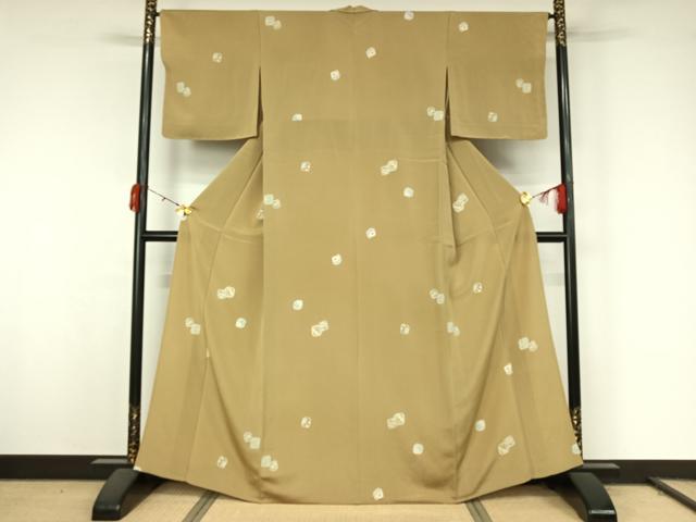平和屋着物▽創業460年・千總 小紋 単衣 吉祥花文 金彩 正絹 逸品 AABL0255jh