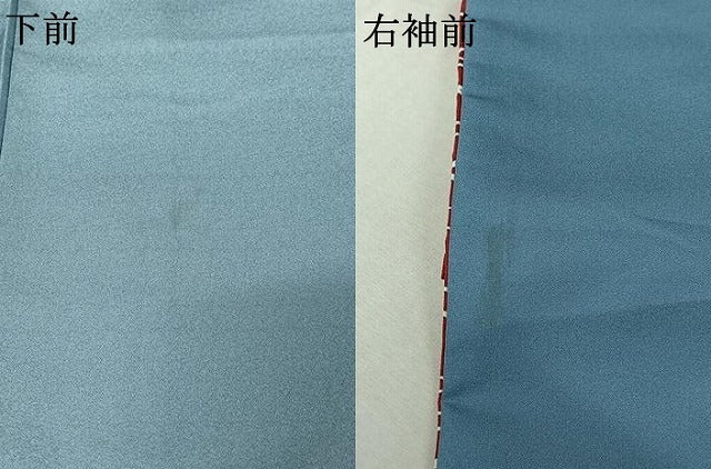 平和屋着物▽訪問着 単衣 敷松葉枝梅文 金彩 洗える着物 AABL0281jh