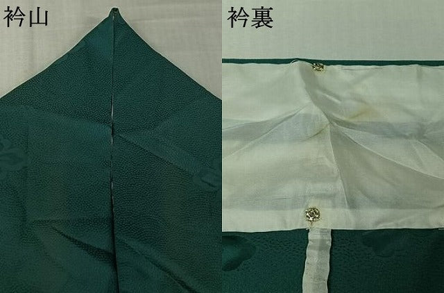 平和屋着物▽上質な色無地 単衣 花菱地紋 天鵞絨色 正絹 逸品 AABL0291jh