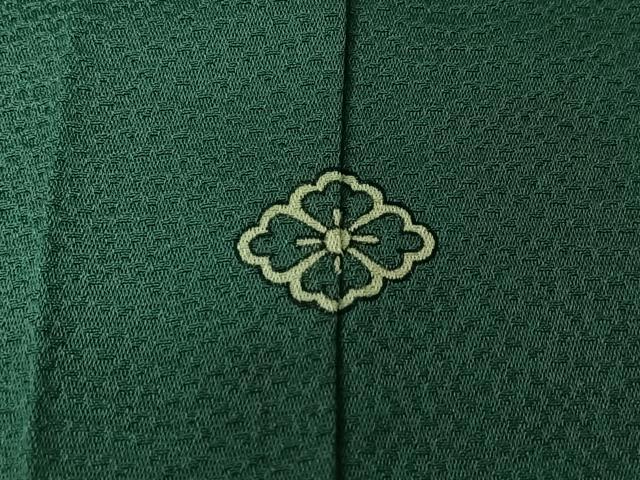 平和屋着物▽上質な色無地 単衣 花菱地紋 天鵞絨色 正絹 逸品 AABL0291jh