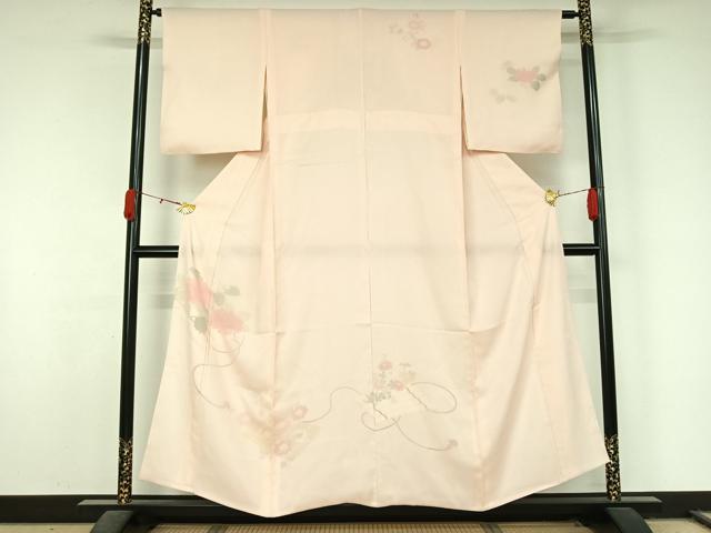 平和屋着物▽訪問着 無双 紗袷 紗×絽 草花文 正絹 逸品 AABL0303jh