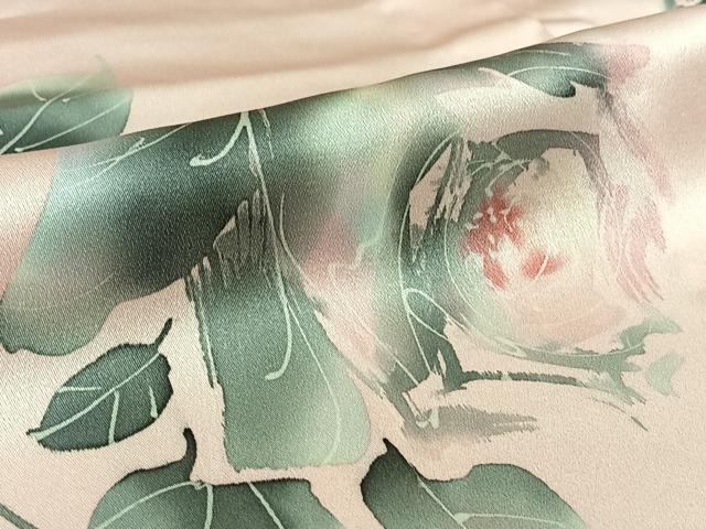 平和屋着物▽上質な小紋 単衣 花蝶文 正絹 逸品 AABL0318jh