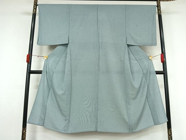 平和屋着物▽男性 江戸小紋 単衣 万筋 白色×御召茶色 洗える着物 AABL0334jh