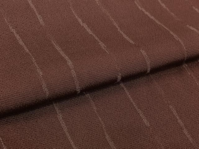 平和屋着物▽お召 単衣 変わり縞 正絹 逸品 AABL0363jh