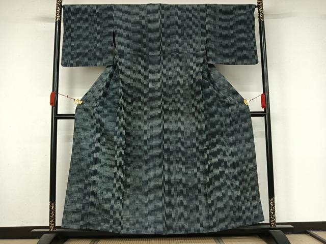 平和屋着物▽上質な紬 単衣 霞文 正絹 逸品 未使用 AABL0367jh