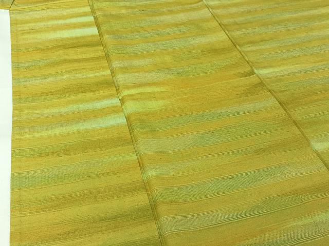 平和屋着物▽上質な紬 単衣 横段文 正絹 逸品 AABL0380jh
