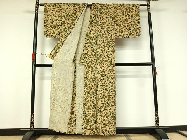 平和屋着物▽小紋 単衣 鳥獣花文 AABL0398jh
