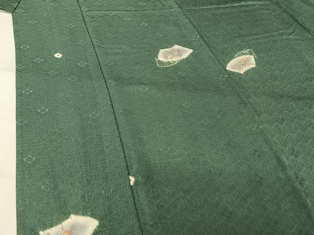 平和屋着物▽訪問着 単衣 絞り 地紙花文 正絹 逸品 AABL0414jh
