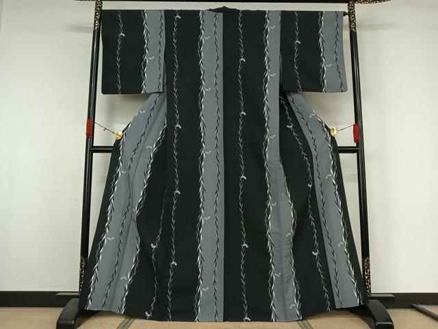 平和屋着物▽小紋 単衣 結び文 洗える着物 AABL0429jh