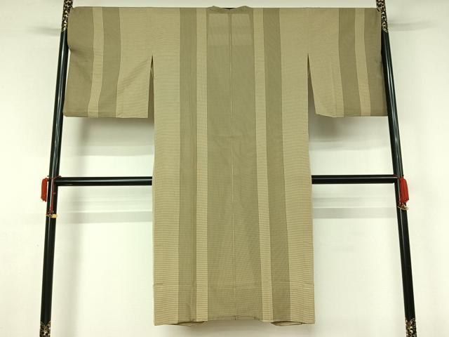 平和屋着物▽道行コート スリーシーズン 春夏秋 塵除け 間道 ロング丈 正絹 逸品 AABL0451jh