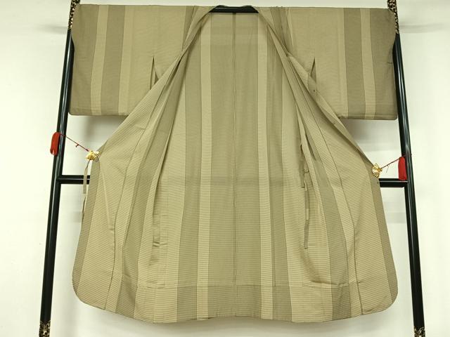 平和屋着物▽道行コート スリーシーズン 春夏秋 塵除け 間道 ロング丈 正絹 逸品 AABL0451jh