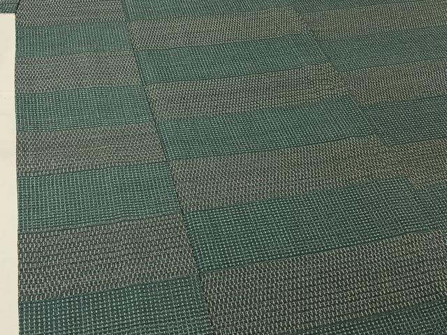 平和屋着物▽お召 単衣 横段文 正絹 逸品 AABL0459jh