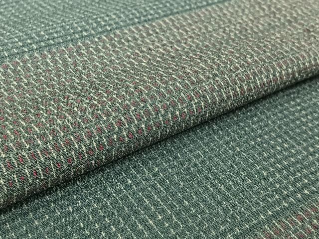 平和屋着物▽お召 単衣 横段文 正絹 逸品 AABL0459jh