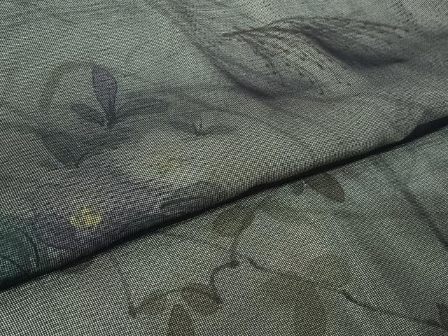 平和屋着物▽訪問着 無双 紗袷 紗×絽 手描き 草花文 金彩 仮絵羽 正絹 逸品 未使用 AABL0473jh