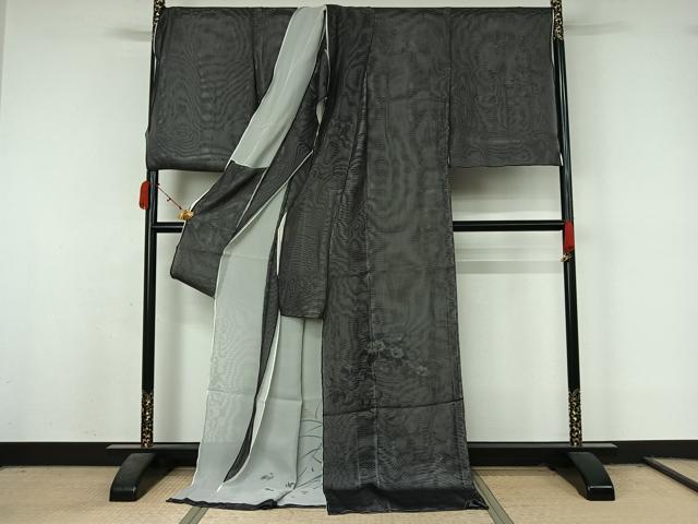 平和屋着物▽訪問着 無双 紗袷 紗×紗 手描き 草花文 仮絵羽 正絹 逸品 未使用 AABL0474jh