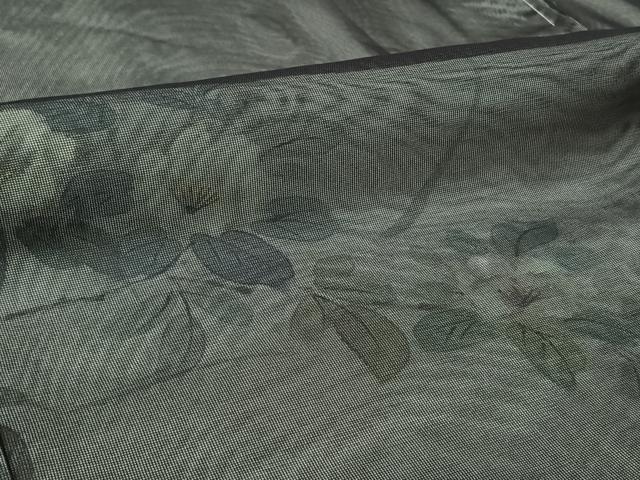 平和屋着物▽訪問着 無双 紗袷 紗×紗 手描き 草花文 仮絵羽 正絹 逸品 未使用 AABL0474jh