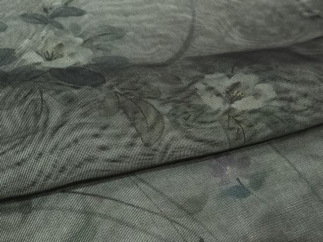 平和屋着物▽訪問着 無双 紗袷 紗×紗 手描き 草花文 仮絵羽 正絹 逸品 未使用 AABL0474jh