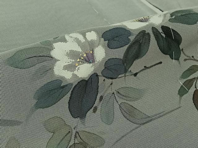 平和屋着物▽訪問着 無双 紗袷 紗×紗 手描き 草花文 仮絵羽 正絹 逸品 未使用 AABL0474jh