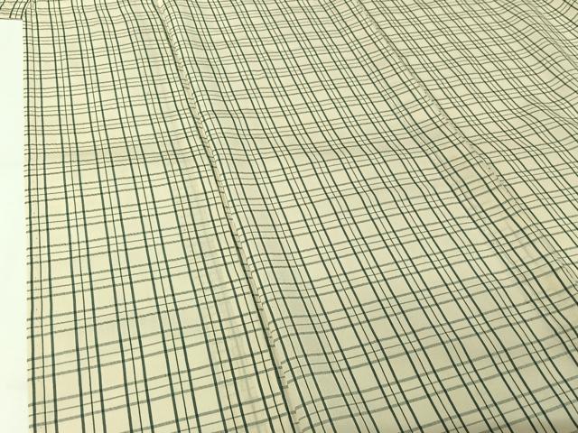 平和屋着物*夏物 紗紬 格子 正絹 逸品 AABL0479jh