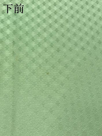 平和屋着物▽上質な色無地 単衣 松皮菱地紋 夏虫色 正絹 逸品 AABL0491jh