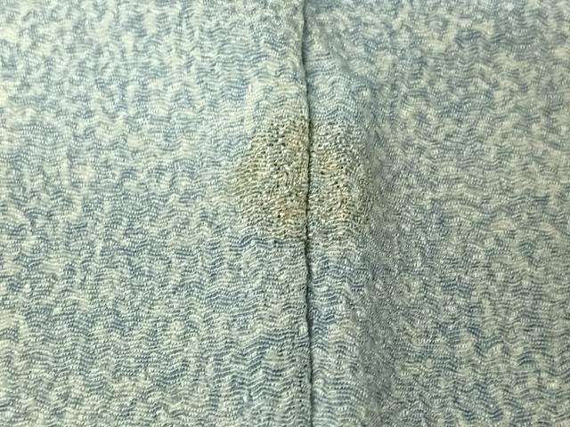 平和屋着物▽上質な小紋 単衣 作家物 霞文 鬼しぼ縮緬 正絹 逸品 AABL0494jh