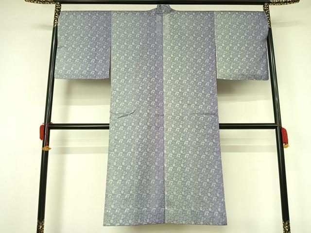 平和屋着物▽道中着 スリーシーズン 春夏秋 塵除け 更紗花唐草文様 ロング丈 正絹 逸品 AABL0503jh