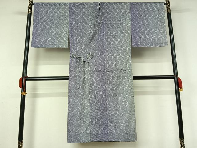 平和屋着物▽道中着 スリーシーズン 春夏秋 塵除け 更紗花唐草文様 ロング丈 正絹 逸品 AABL0503jh