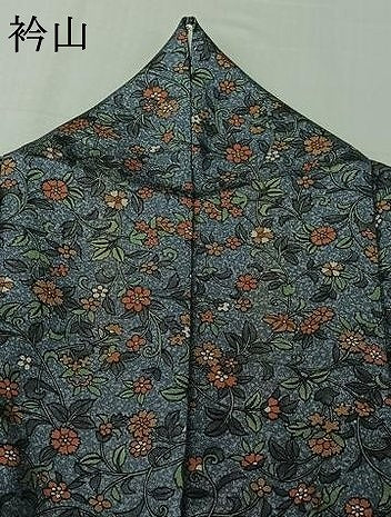 平和屋着物▽上質な小紋 単衣 更紗花間道 正絹 逸品 AABL0504jh