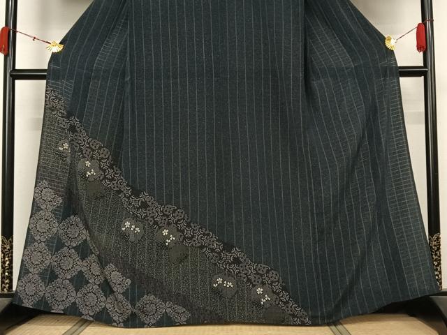 平和屋着物▽訪問着 単衣 正倉院花文 洗える着物 AABL0505jh