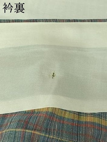 平和屋着物▽上質な紬 単衣 格子 正絹 逸品 AABL0519jh
