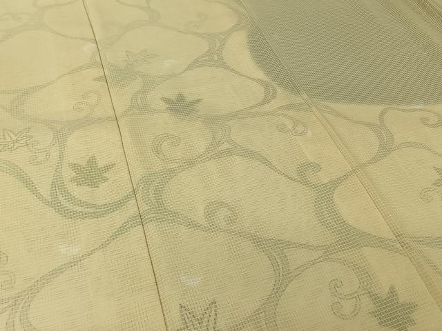 平和屋着物▽訪問着 無双 紗袷 紗×絽 竜田川文 正絹 逸品 AABL0541jh