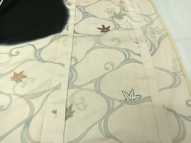 平和屋着物▽訪問着 無双 紗袷 紗×絽 竜田川文 正絹 逸品 AABL0541jh