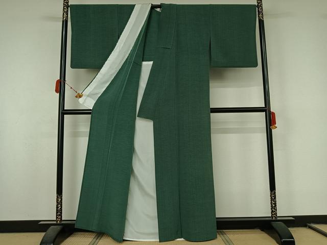 平和屋着物▽安田心 小紋 単衣 作家物 縞 正絹 逸品 AABL0548jh