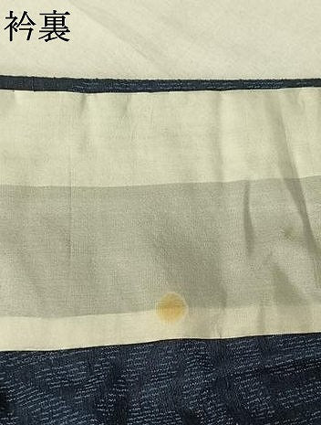 平和屋着物▽上質な紬 単衣 幾何学文様 正絹 逸品 AABL0551jh