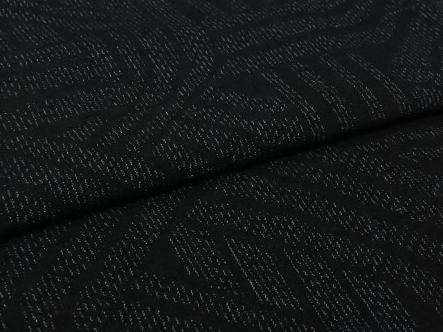平和屋着物▽上質な紬 単衣 幾何学文様 正絹 逸品 AABL0551jh