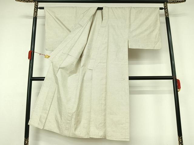 平和屋着物▽男性 本場大島紬 白大島 単衣 7マルキ 正絹 逸品 AABL0560jh