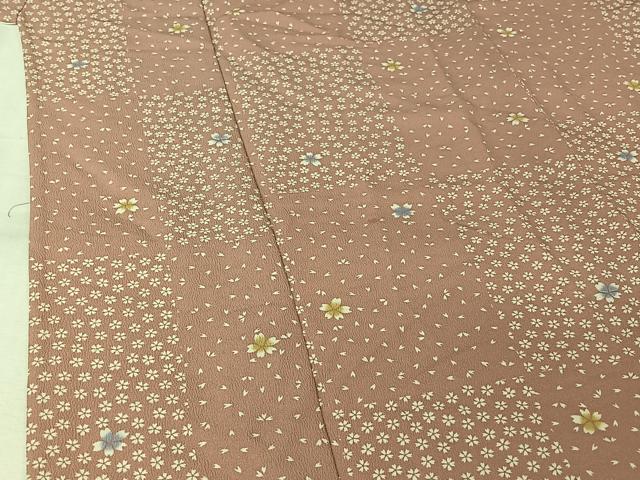 平和屋着物▽小紋 単衣 舞桜文 洗える着物 AABL0567jh