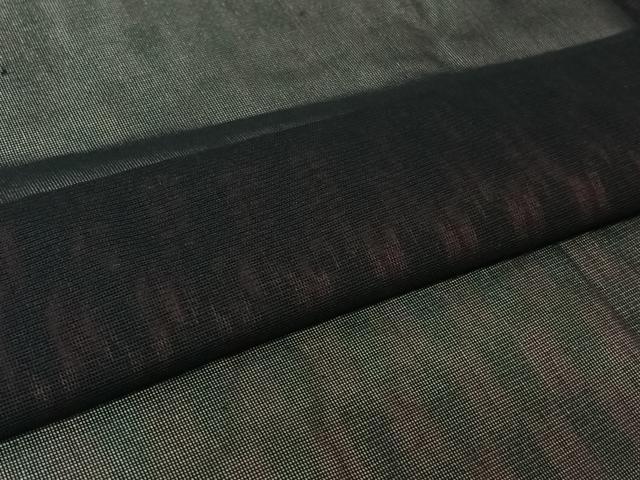 平和屋着物▽羽織 スリーシーズン 春夏秋 塵除け 黒地 正絹 逸品 AABL0569jh