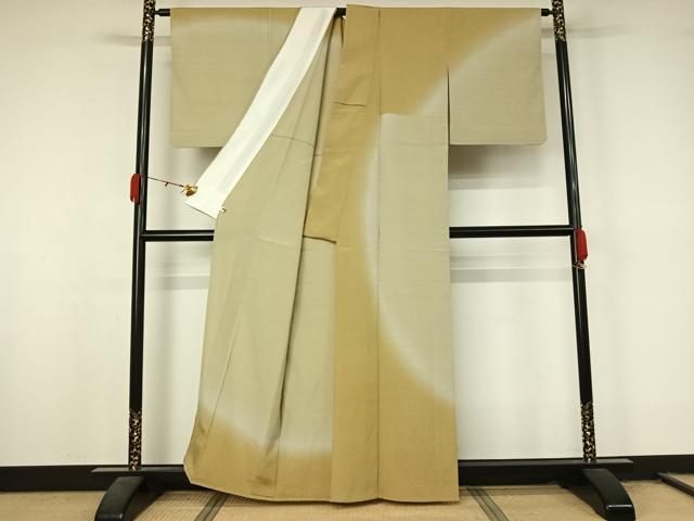 平和屋着物▽本塩沢 やまだ織 訪問着 染色作家 桐村博 単衣 霞文 暈し染め 正絹 逸品 AABL0573jh