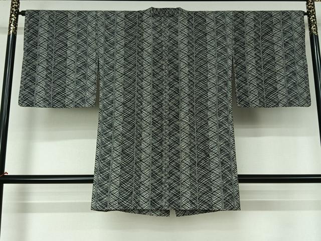 平和屋着物▽道行コート スリーシーズン 春夏秋 塵除け 幾何学文様 三越扱い ロング丈 AABL0574jh
