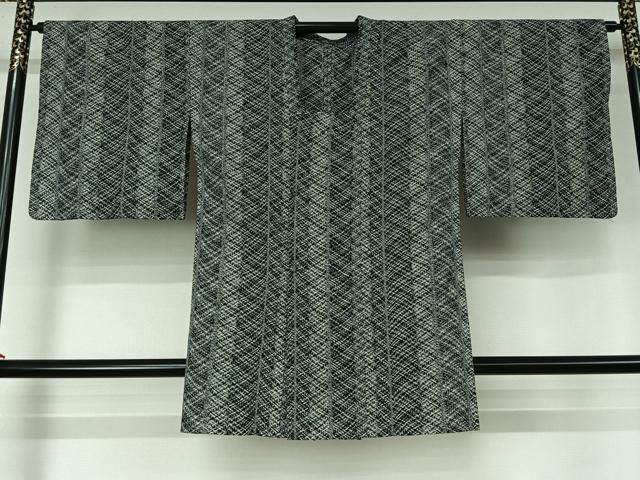 平和屋着物▽道行コート スリーシーズン 春夏秋 塵除け 幾何学文様 三越扱い ロング丈 AABL0574jh