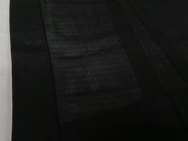 平和屋着物▽黒紋付 羽織 スリーシーズン 春夏秋 塵除け 正絹 逸品 AABL0576jh