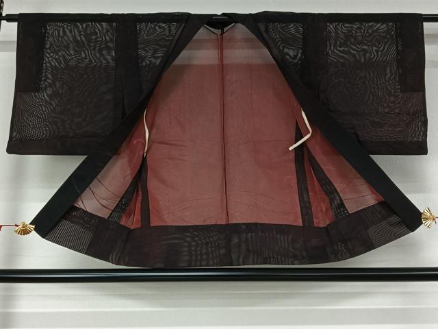 平和屋着物▽羽織 スリーシーズン 春夏秋 塵除け 立波文 正絹 逸品 AABL0583jh
