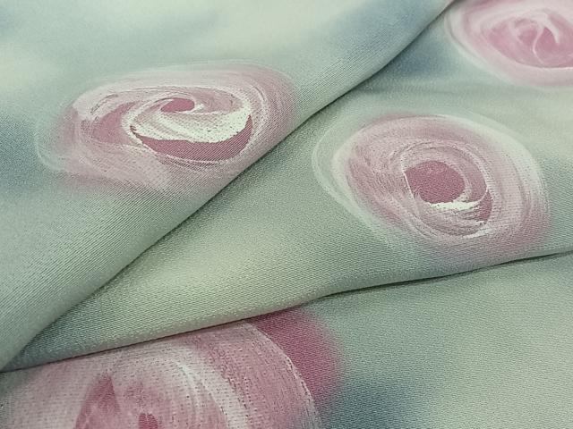 平和屋着物▽上質な小紋 単衣 丸文 ろうけつ染め 暈し染め 正絹 逸品 未使用 AABL0586jh