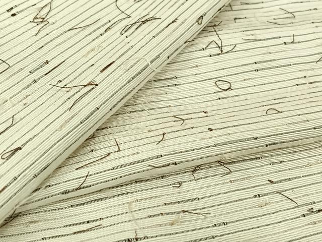 平和屋着物▽髭紬 単衣 横段文 正絹 逸品 AABL0587jh