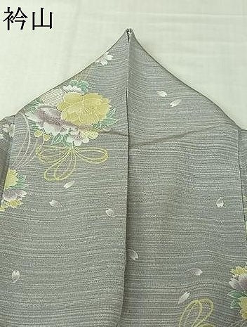 平和屋着物▽上質な小紋 単衣 薬玉文 正絹 逸品 AABL0591jh